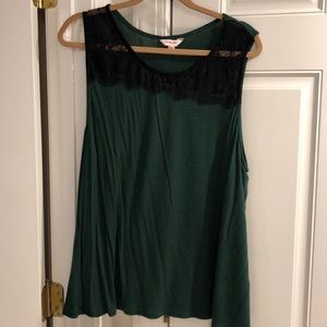 SimplyBe green and black camisole/tank